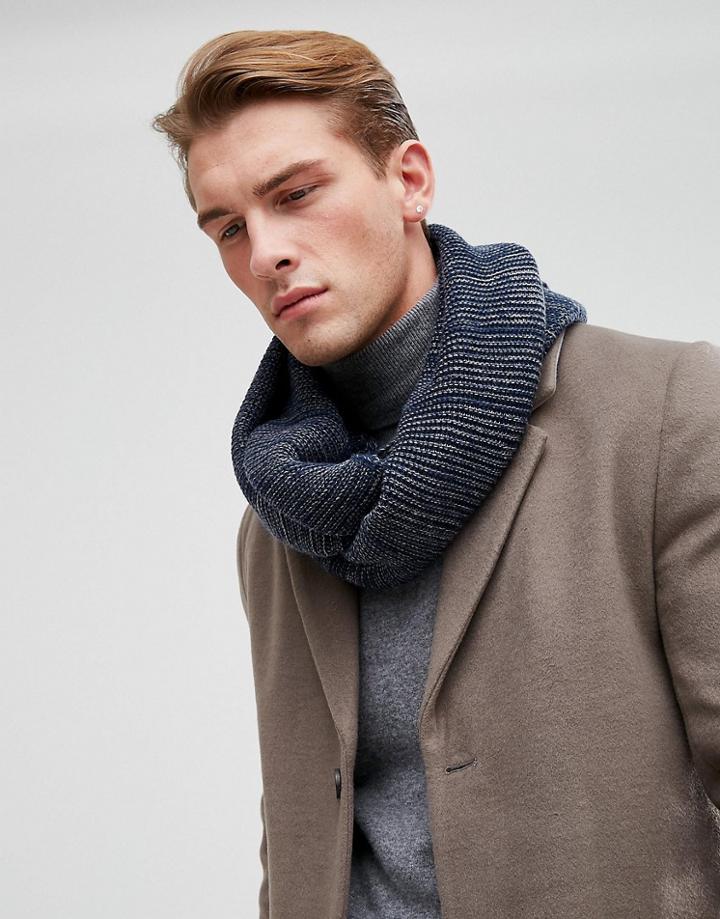 Esprit Infinity Scarf In Navy - Navy