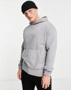 New Look Oversized Hoodie In Washed Gray-grey