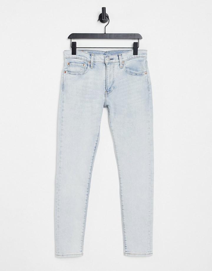 Levi's Skinny Taper Fit Jeans In Stockholm Flex Stretch Super Light Bleach Wash-blues