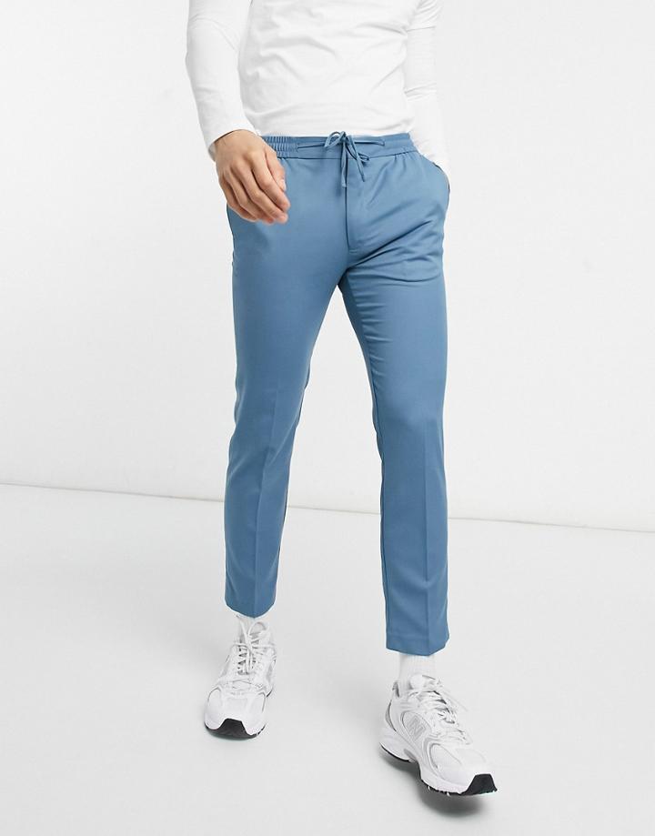 Topman Smart Skinny Sweatpants In Blue-blues
