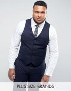 Harry Brown Plus Plain Vest - Blue