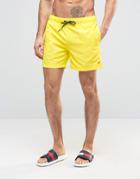 Tommy Hilfiger Solid Swim Shorts In Yellow - Yellow