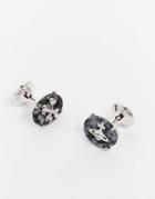 Vivienne Westwood Orb Cufflinks With Semi Precious Stone - Silver