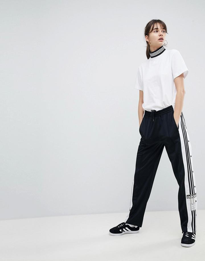 Adidas Originals Adicolor Adibreak Popper Pants In Black - Black