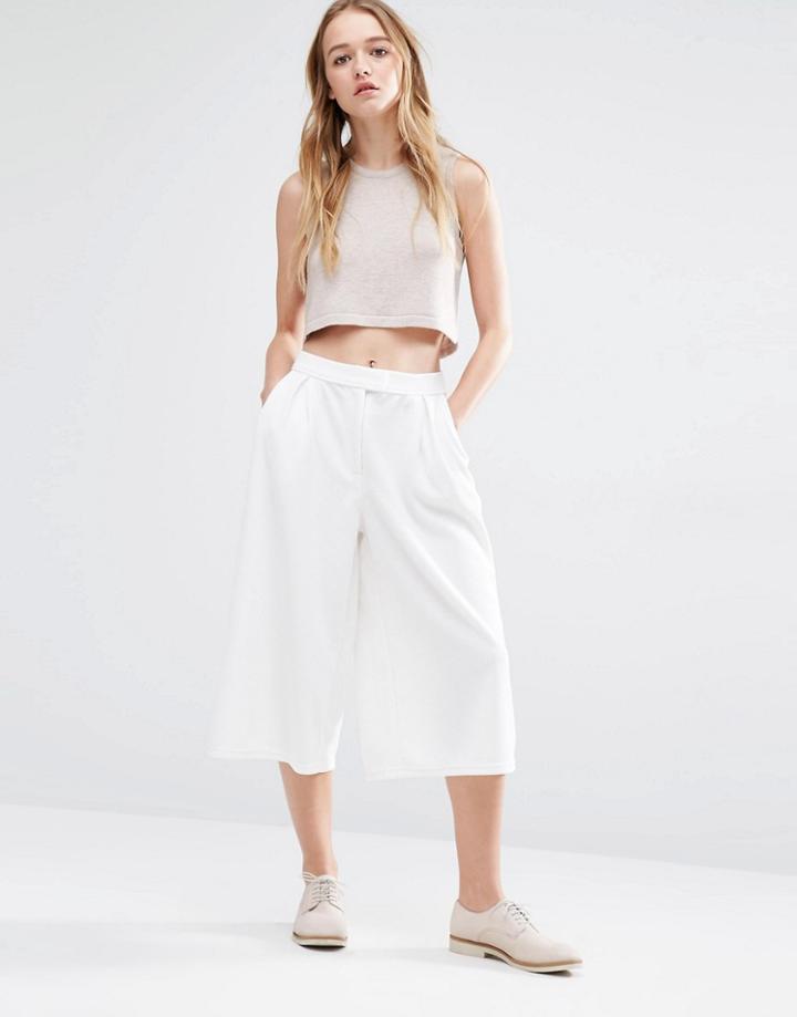 Native Youth Awkward Length Pants - White