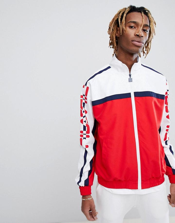 Fila Black Line Ezra Track Jacket In Red - Red