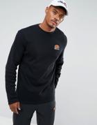 Ellesse Long Sleeve T-shirt With Small Logo - Black