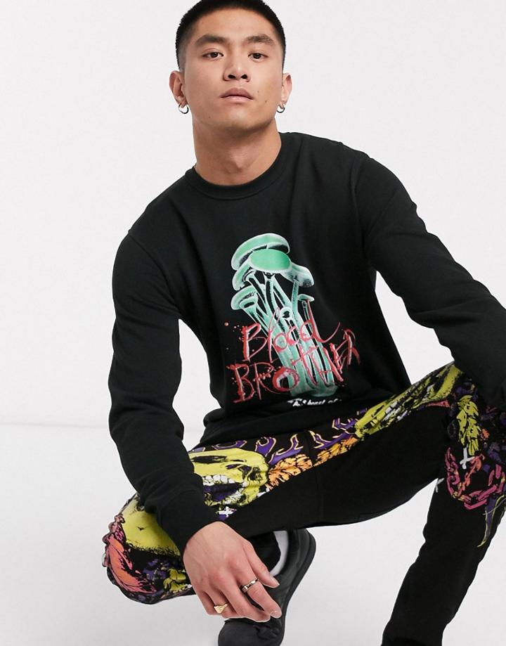 Blood Brother Ma-1 Sweatshirt In Black