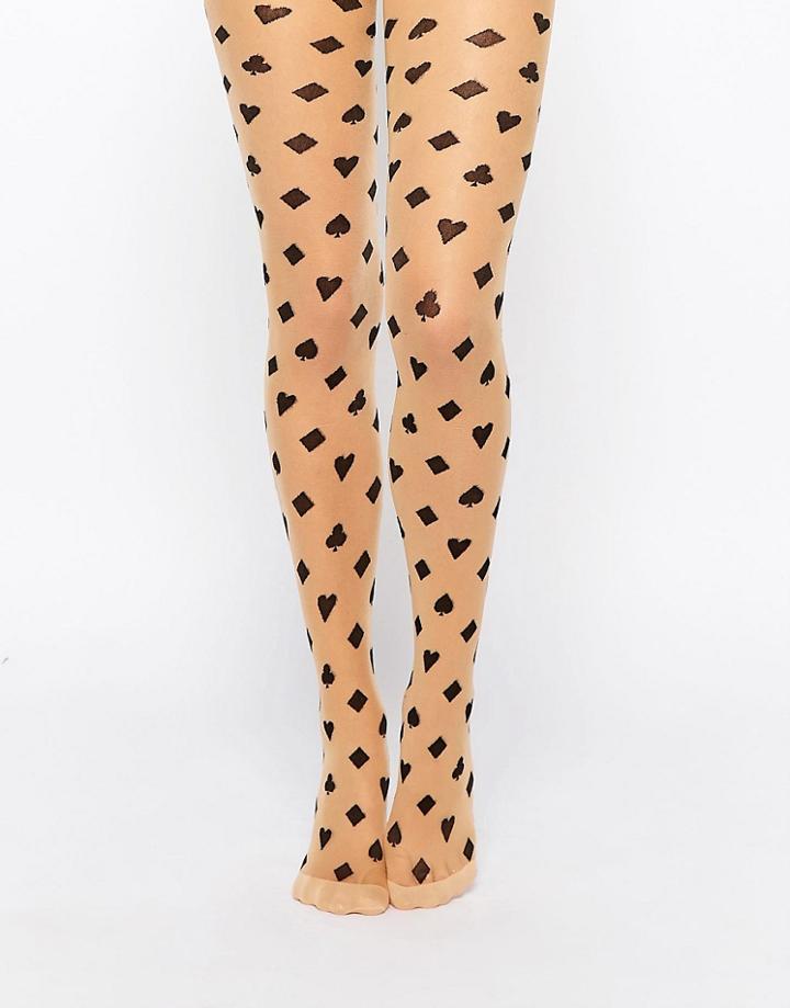 Leg Avenue Woven Card Suit Tights