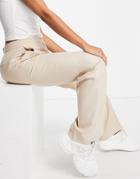 Asos Design Ultimate Straight Leg Pants In Mink-brown