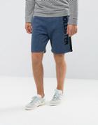 Hollister Sweat Shorts Leg Logo In Navy - Navy