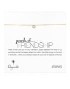 Dogeared Pearls Of Friendship On Gold Silk Thread Necklace
