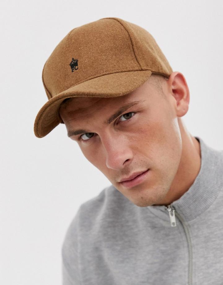French Connection Melton Cap-brown