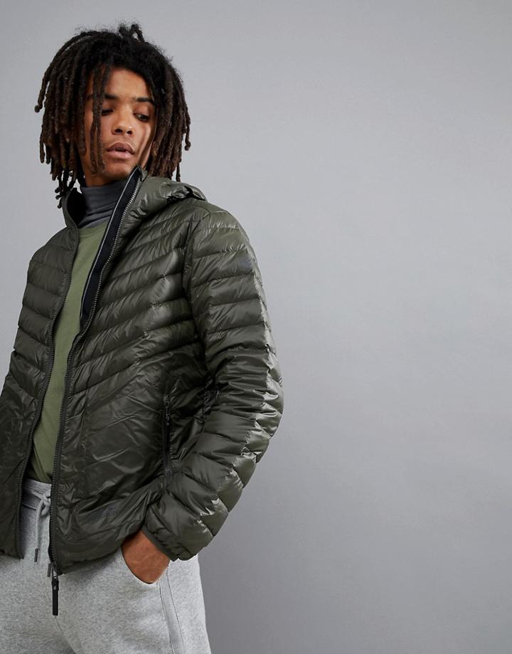 Jack Wolfskin Vista Puffer Jacket In Dark Khaki - Green