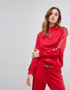 Tommy Hilfiger Zip Funnel Sweat With Arm Logo - Multi