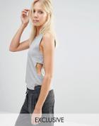 Stitch & Pieces Side Panel Top - Gray Marl