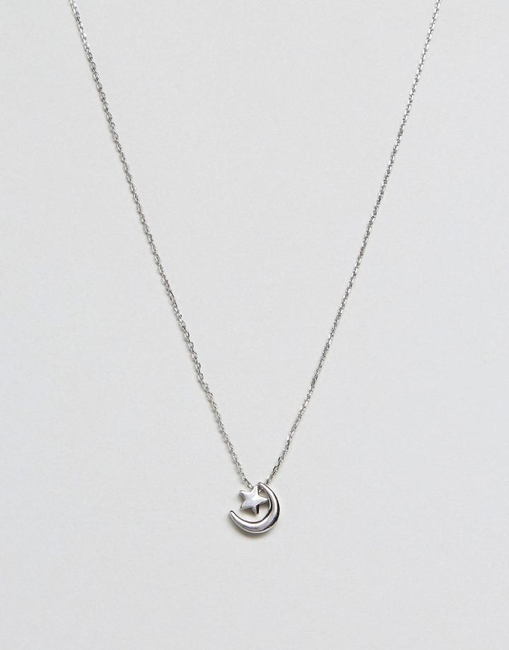Skinnydip Moon And Stars Silver Necklace - Silver