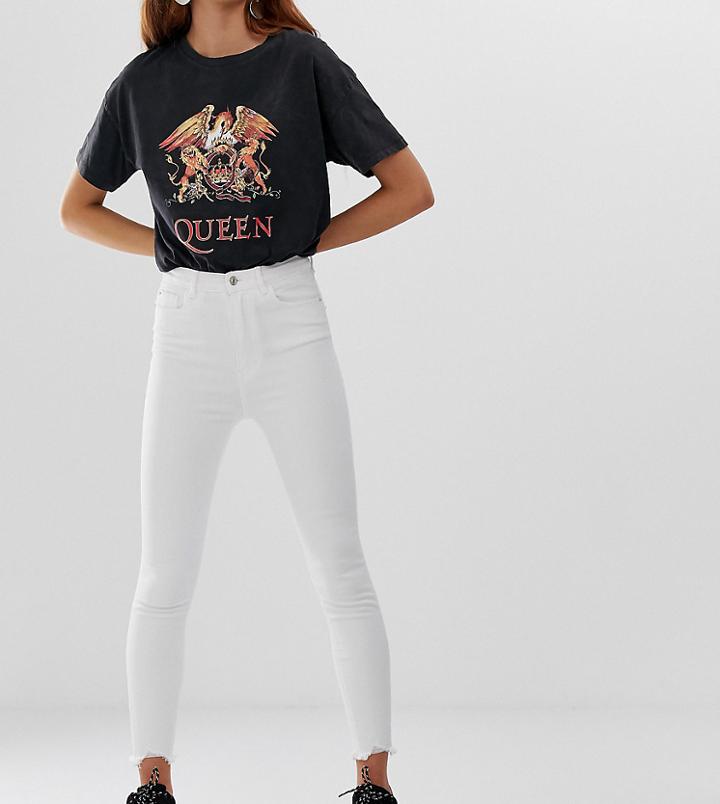 Stradivarius Super High Waist Skinny Jeans In White