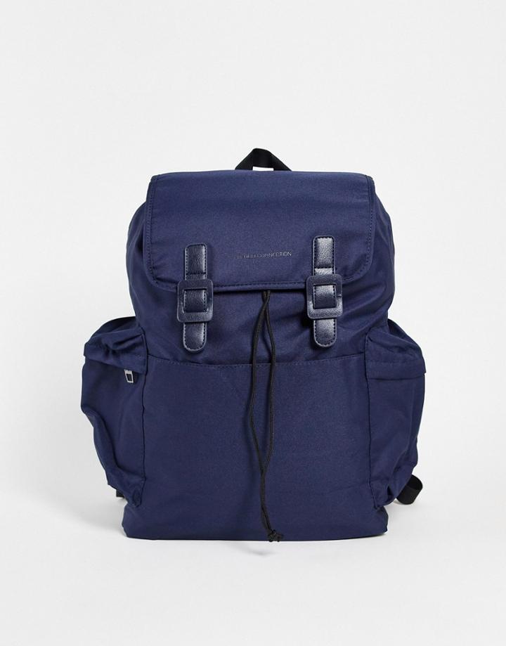 French Connection Flap Over Backpack In Navy