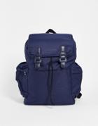 French Connection Flap Over Backpack In Navy
