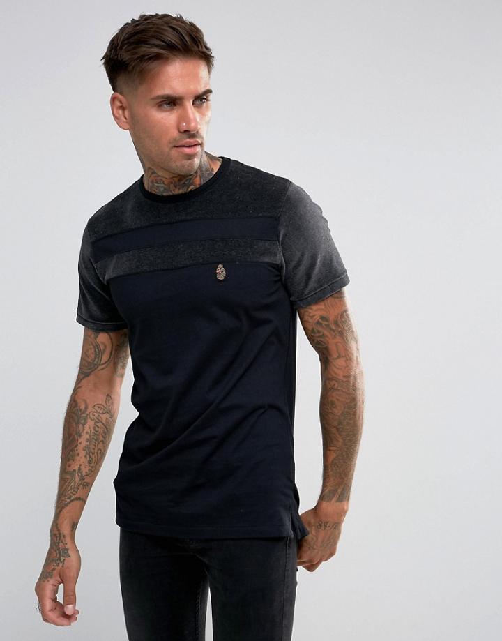 Luke Sport Spowie Velour T-shirt In Black - Black