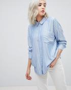 Only Striped Oversize Shirt - Multi