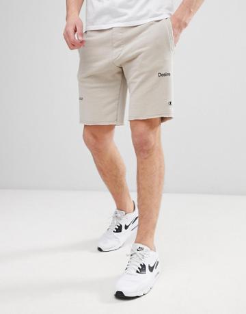 Champion X Wood Wood Desire Track Shorts In Stone - Stone