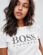 Boss Casual White Logo Top - White