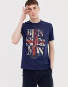 Ben Sherman Union Jack T-shirt - Navy