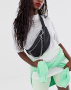Asos Design Ring Chain Fanny Pack-black