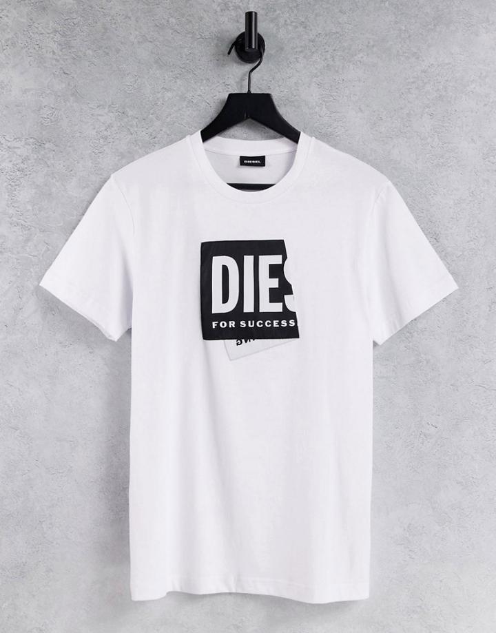 Diesel T-diegos-lab Large Logo T-shirt In White