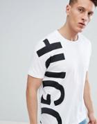 Hugo Exploded Logo T-shirt In White - White