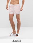 Puma Retro Swim Shorts In Pink Exclusive To Asos 57659601 - Pink