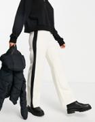 4th & Reckless Tailored Pant In Cream And Black - Part Of A Set-white