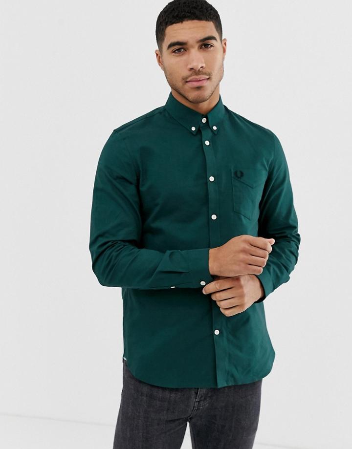 Fred Perry Oxford Shirt In Green