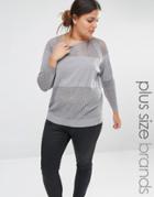 Carmakoma Sweatshirt With Perforated Panels - Gray