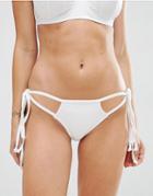 Asos Fuller Bust Exclusive Mermaid Strappy Bikini Bottom - White