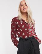 Pieces Shirt In Mixed Ditsy Print-multi