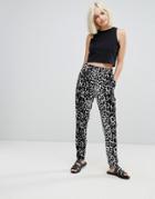 Only Forever Leopard Print Pants - Brown