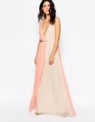 Oh My Love Maxi Dress In Two Tone Pastels