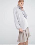 Paisie Turtleneck Sweater With Bell Sleeves - Lilac