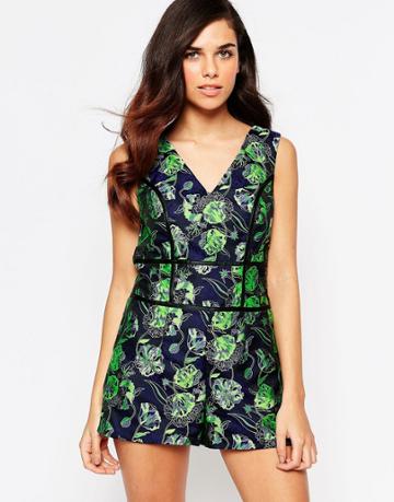Lashes Of London Tillie Jacquard Romper - Multi
