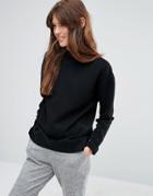 Asos High Neck Sweatshirt - Black