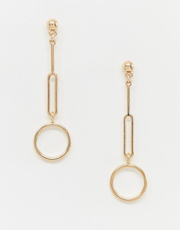 Pieces Hoop Drop Earrings - Gold