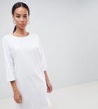 Noisy May Tall Long Oversized T-shirt Dress - White
