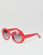 Monki Retro Sunglasses - Red