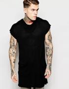 Asos Sleeveless Cowl Neck Sweater - Black