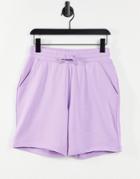 Farah Durrington Organic Cotton Jersey Shorts In Lavender-purple