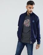Pretty Green Plain Cuff Tipped Track Jacket In Navy - Navy