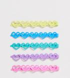 Glamorous Exclusive Multicoloured Heart Hair Grip Pack